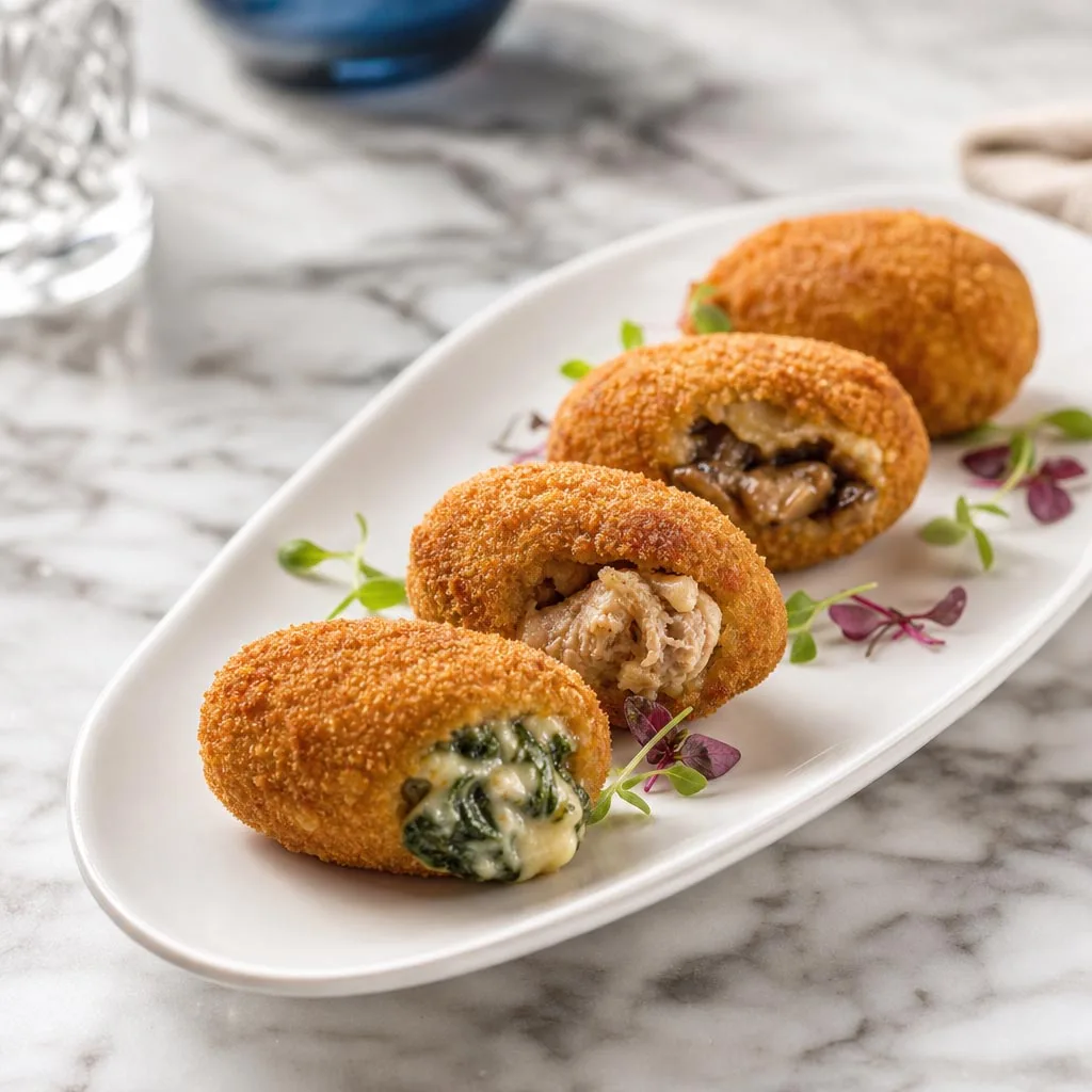 Homemade Croquettes by the Chef: Spinach, Stew, Boletus, or Assorted