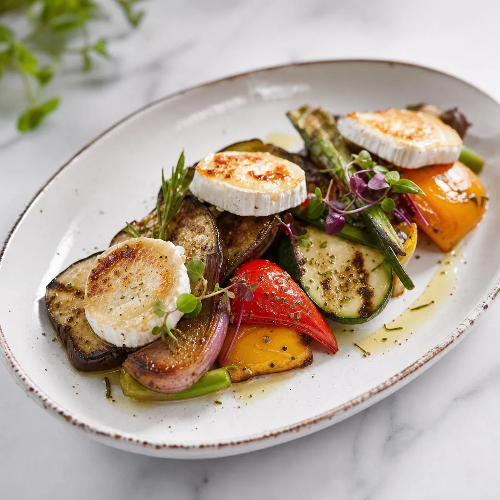 Grilled Vegetable Platter with Goat Cheese