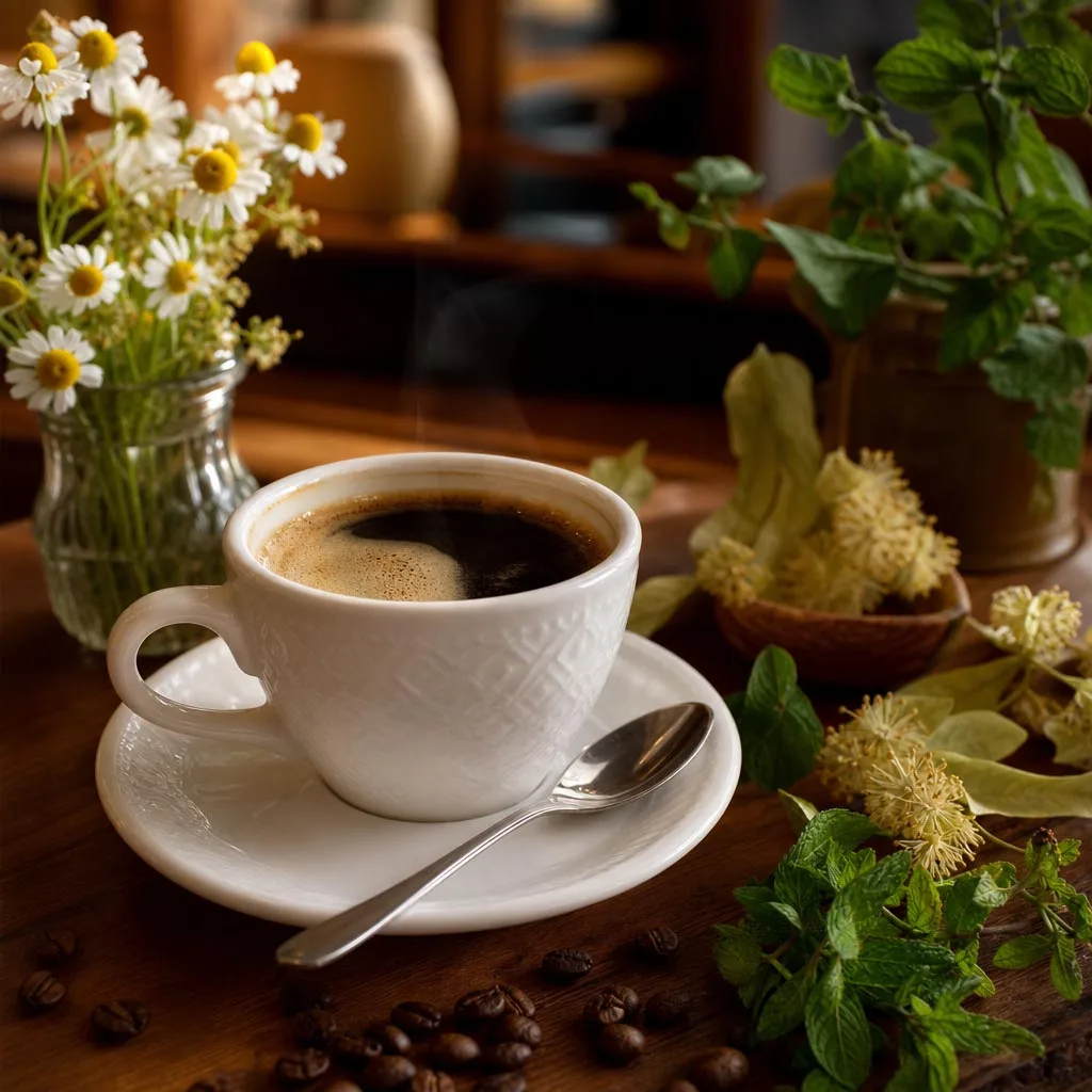 Café solo, manzanilla, menta poleo, tila