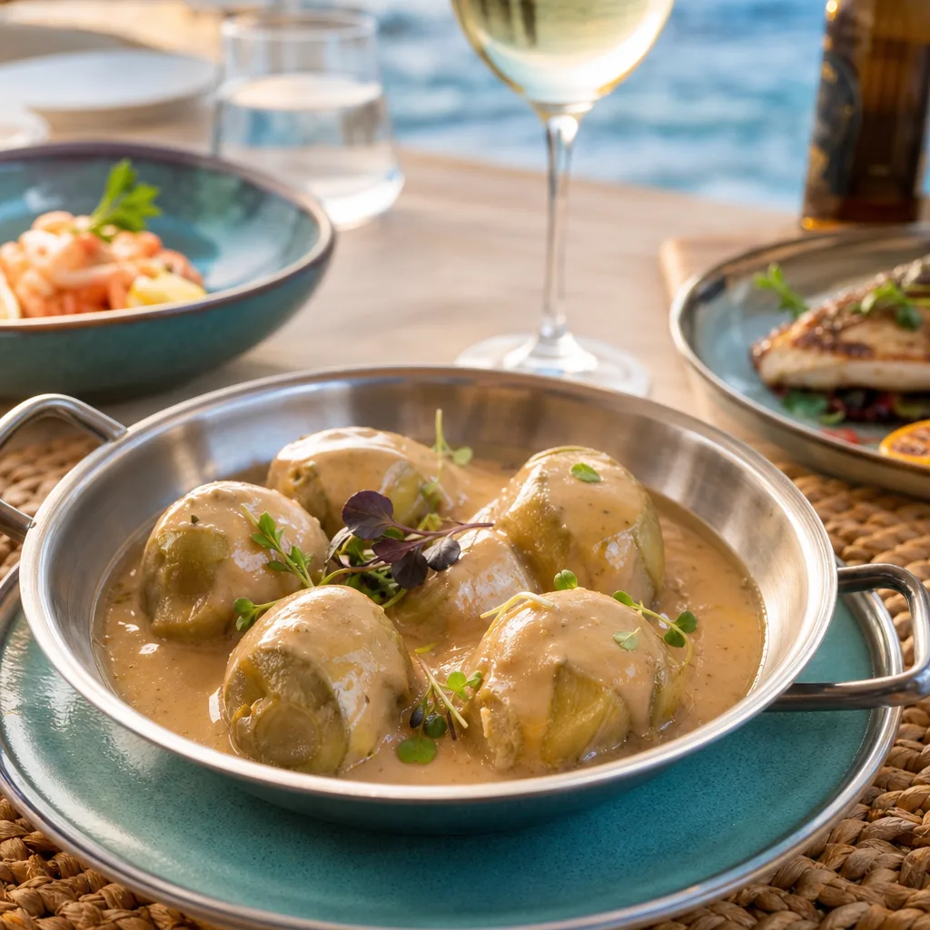 Mini-Artischocken in Foie-Sauce
