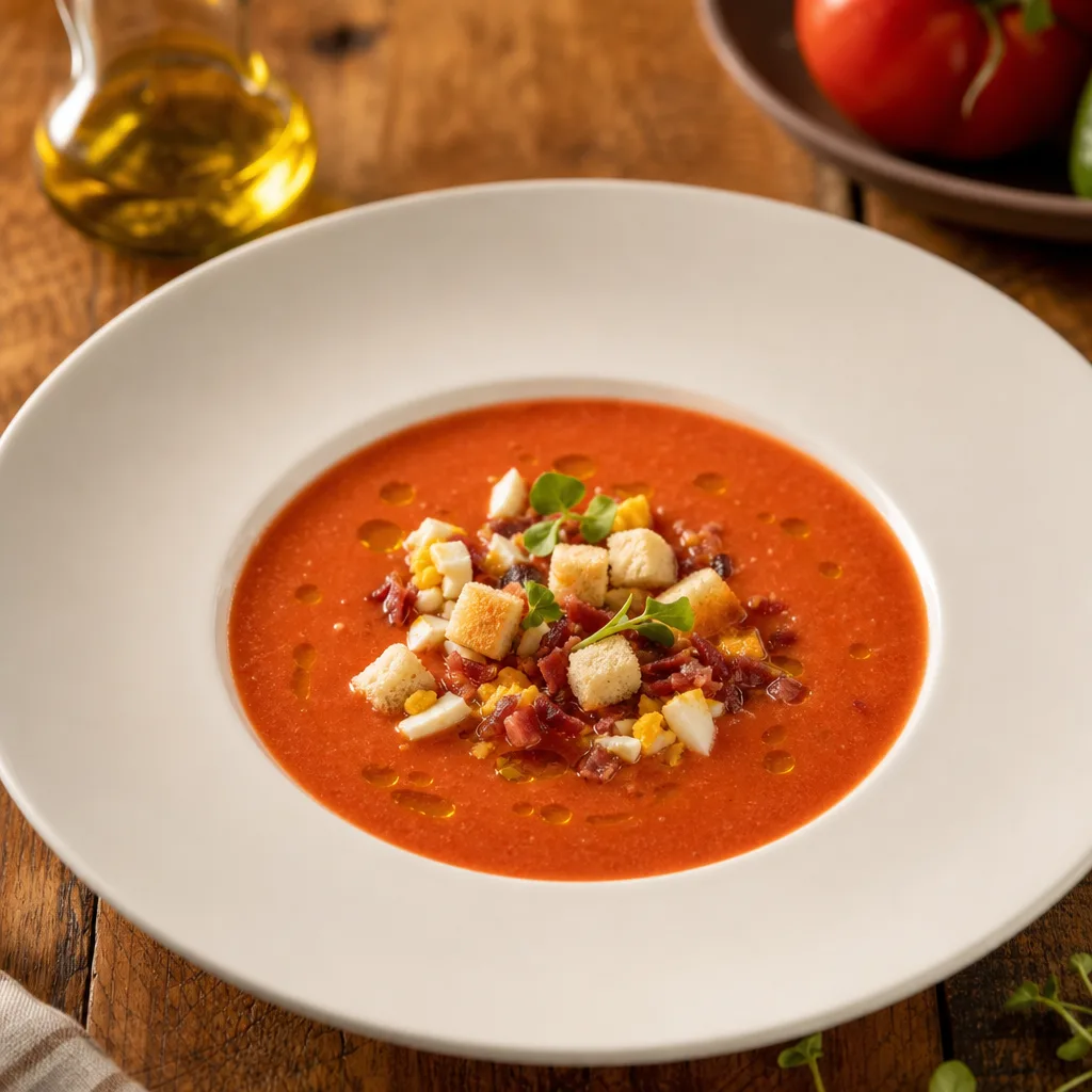 Gazpacho mit Beilage