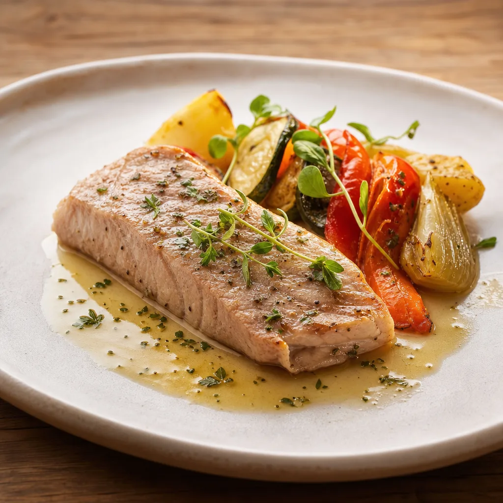 Im Ofen gebackene Bauchstücke vom Roten Thunfisch