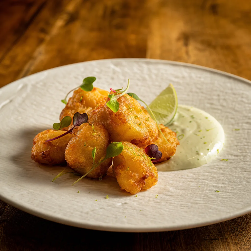 Taquitos mit Seehecht und Limettenmayonnaise