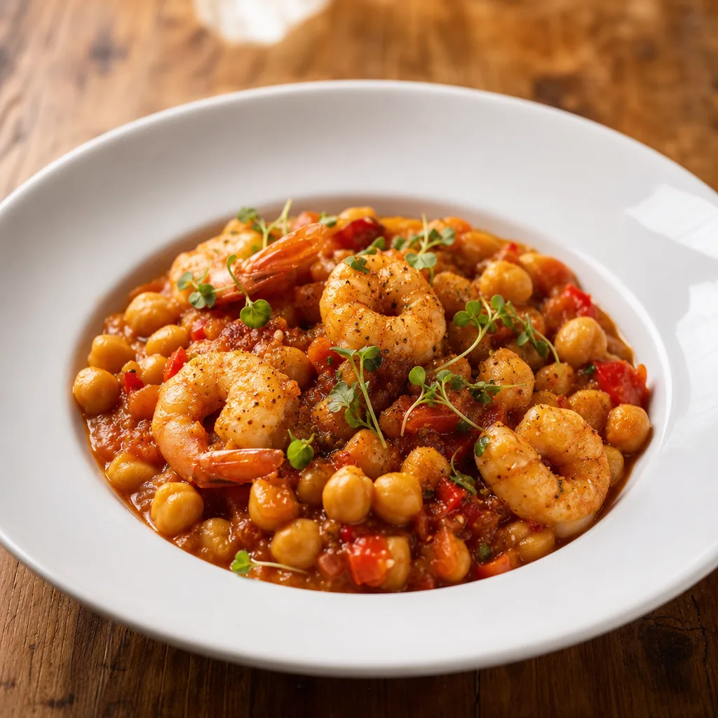 Pois chiches aux langoustines