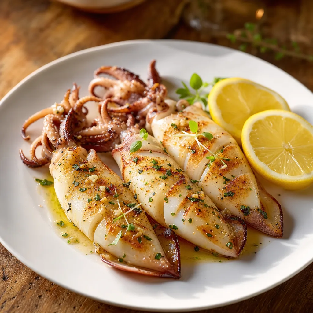 Gegrillter Tintenfisch vom Küste