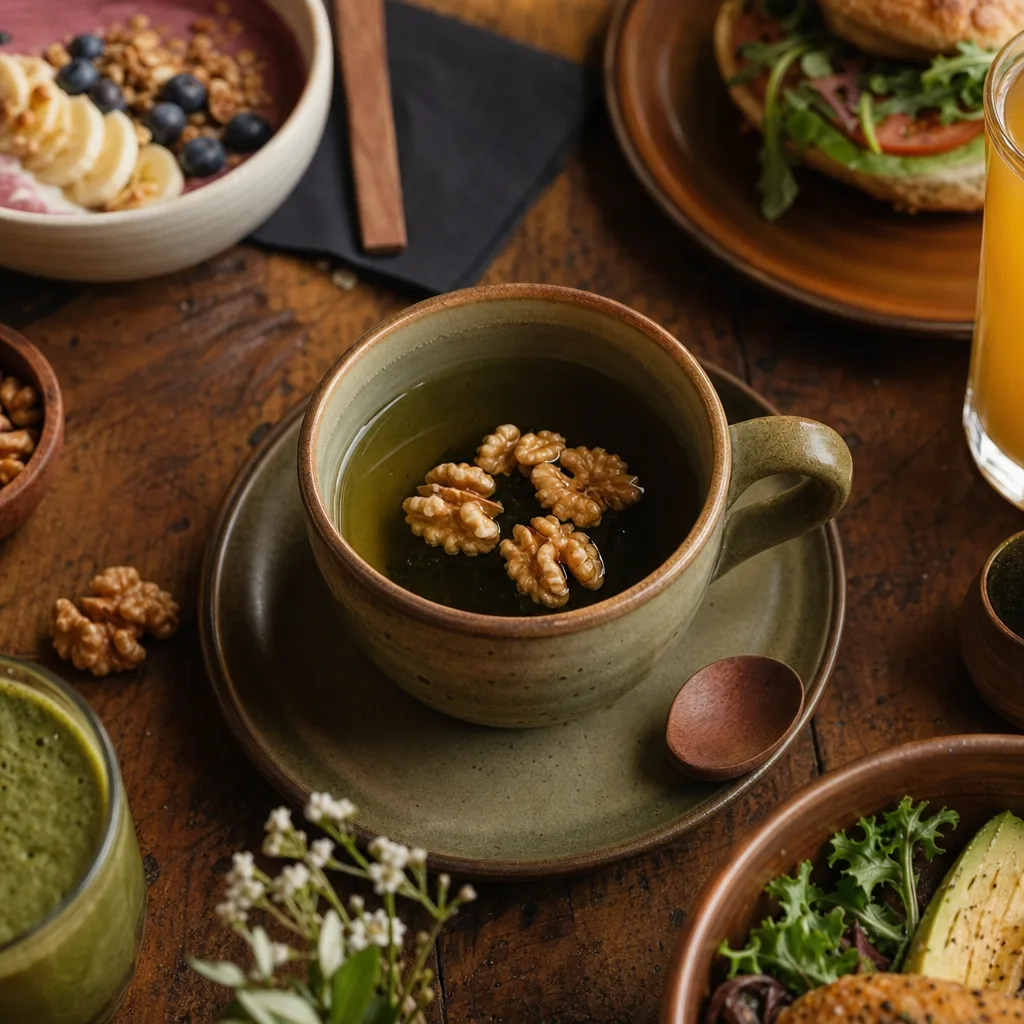 Tè Verde con Noci