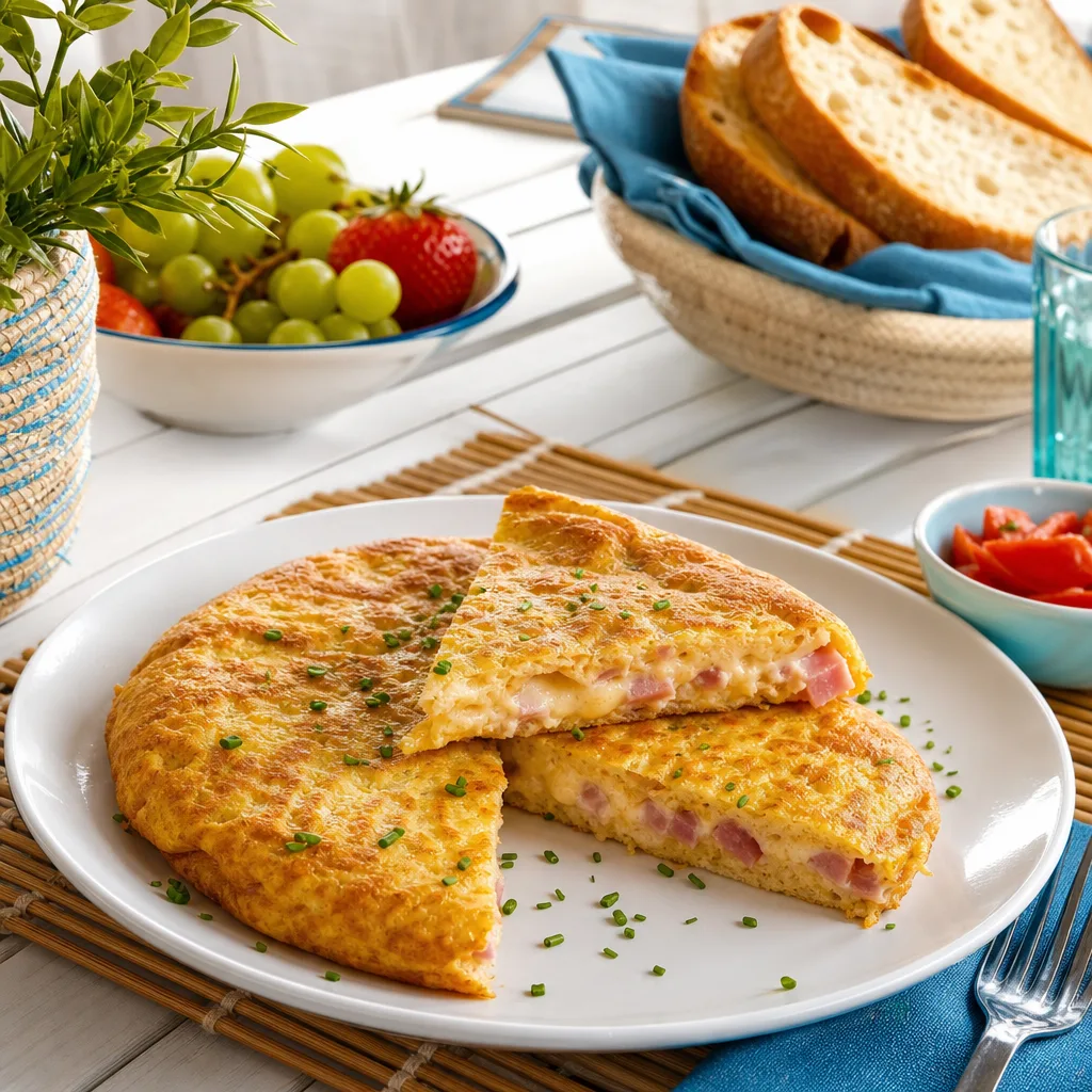 Tortilla di prosciutto e formaggio