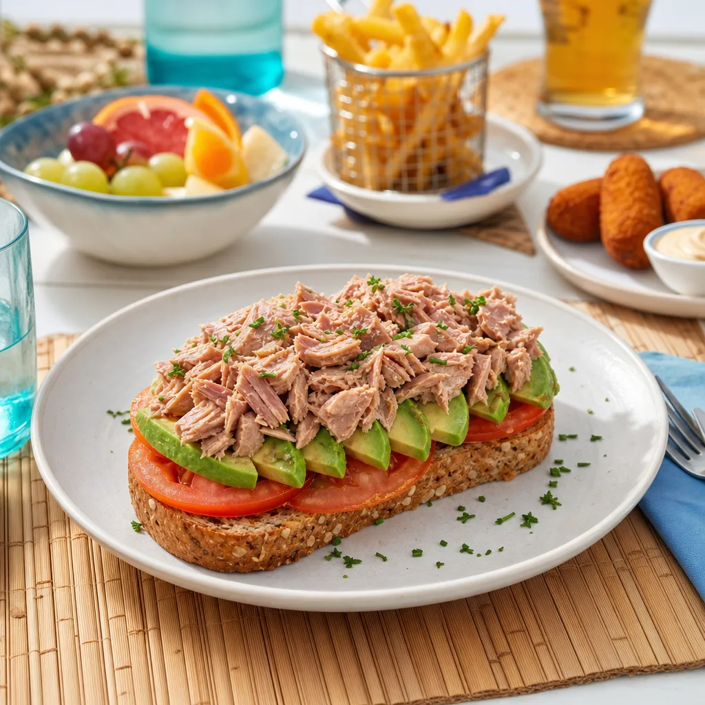 Tonno con pomodoro e avocado